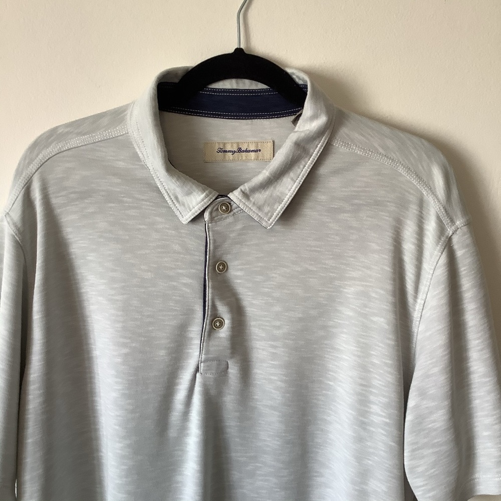 TOMMY BAHAMA MODAL LIGHT GRAY POLO